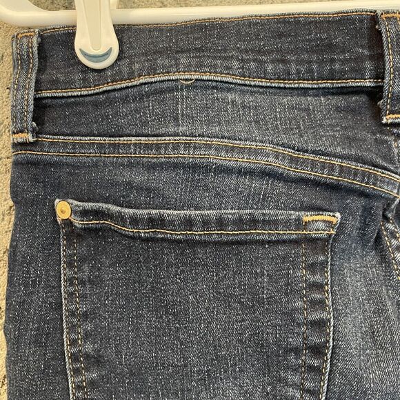 7 For All Mankind The Ankle Skinny Jeans Dark Wash Denim Blue Women Size 32 - Picture 8 of 8